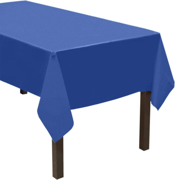 Plastic Table Cloth for Parties Disposable Tablecloths Blue Rectangle 137x274cm