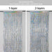 Silver Foil Curtain Sparkle Metallic Fringe Tinsel Backdrop Party Decorations