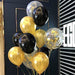 Black Gold Balloon Confetti Balloons Set Party Decorations Wedding Birthday