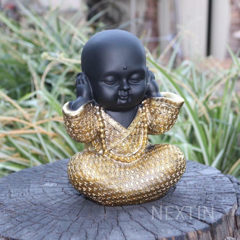 Buddha Statues Wise Monks No Evil See Speak Hear Ornament Figurines Set of 3