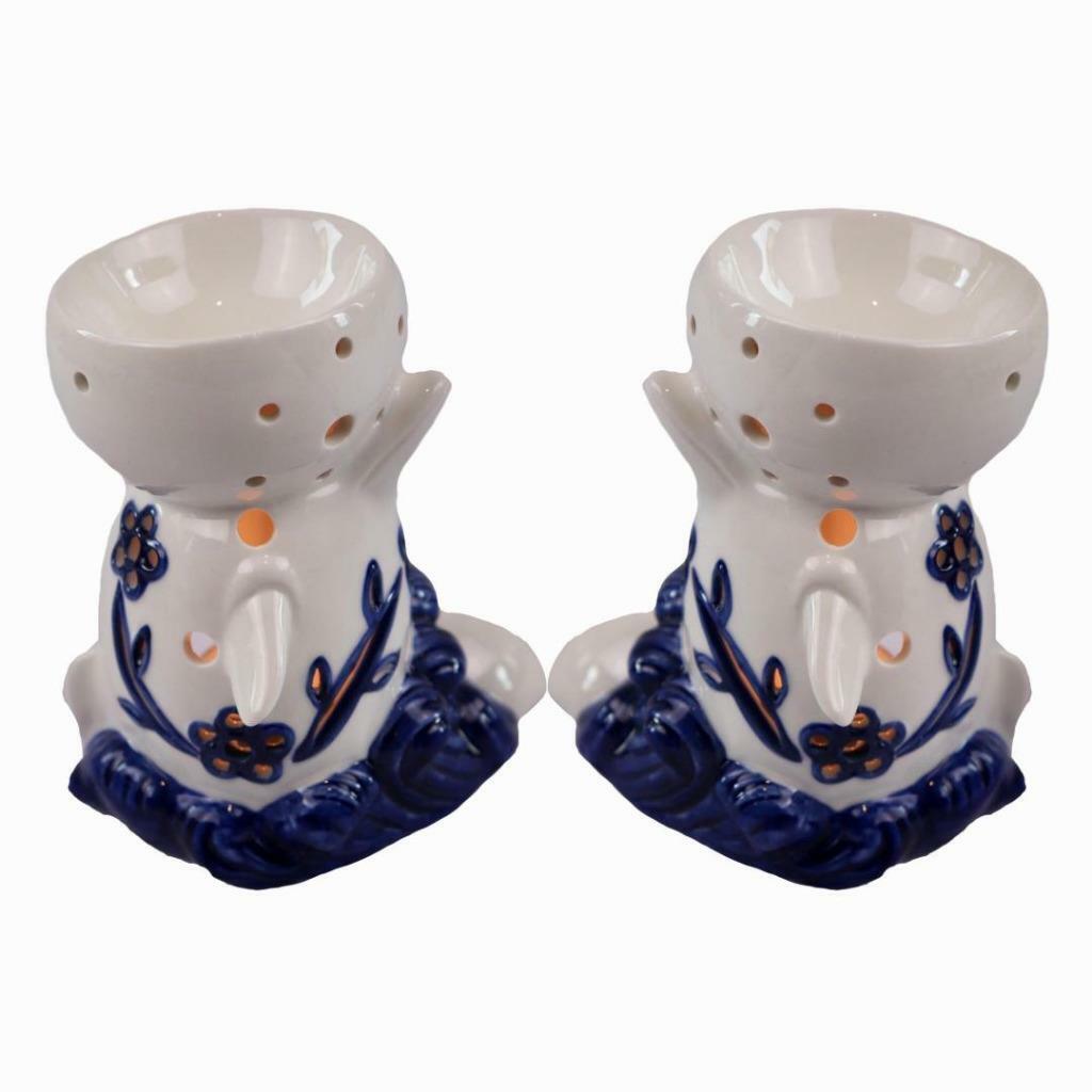 Ceramic Essential Oil Burner Home Fragrance Dolfin White Aromatherapy Tealight