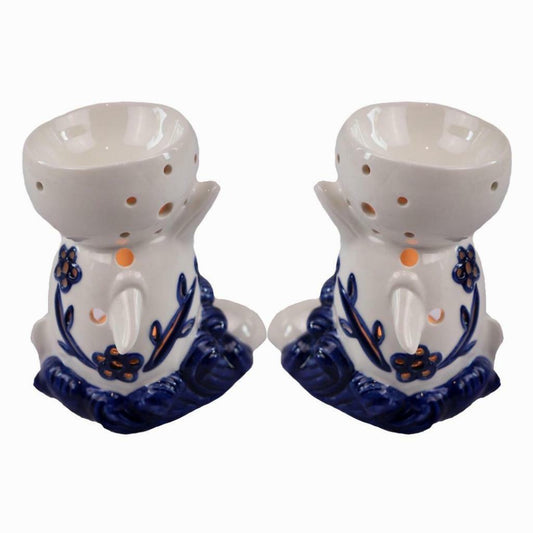 Ceramic Essential Oil Burner Home Fragrance Dolfin White Aromatherapy Tealight