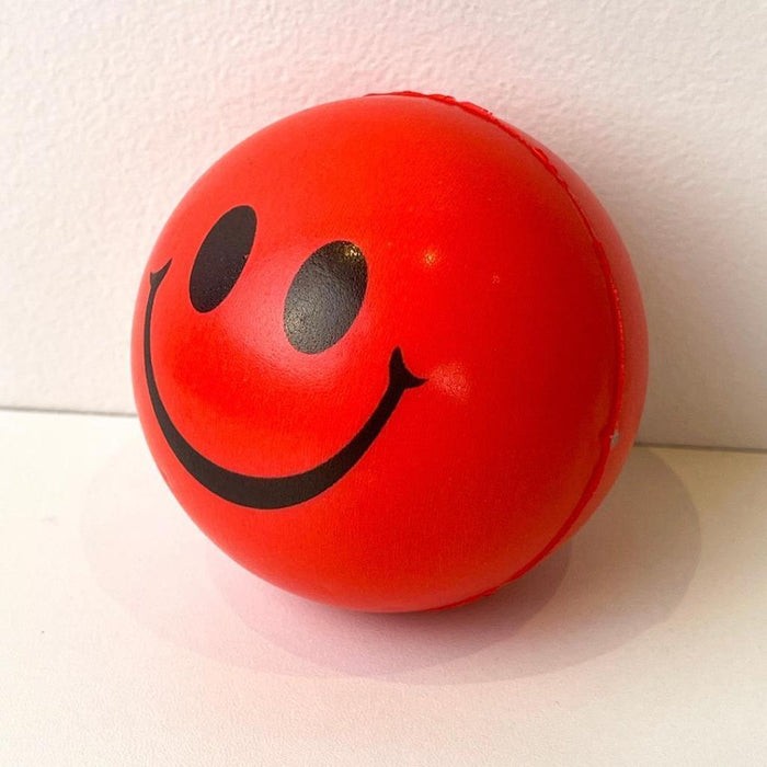 Happy Smile Face Stress Ball Squeeze Balls Hand Wrist Exercise Yellow Red 6/12pc