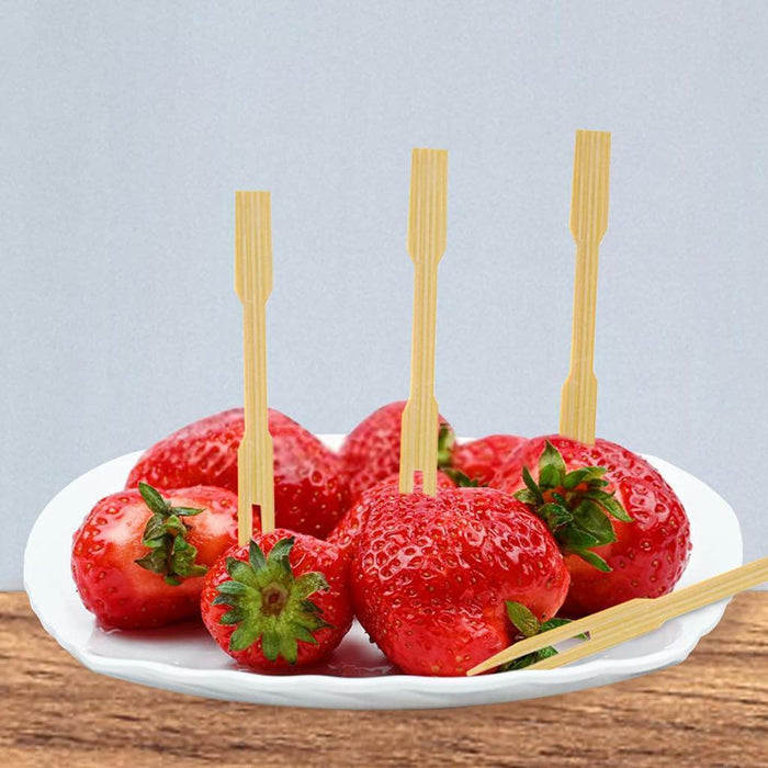 Bamboo Mini Forks Food Picks Wooden Fork Cocktail Party Finger Food Sticks