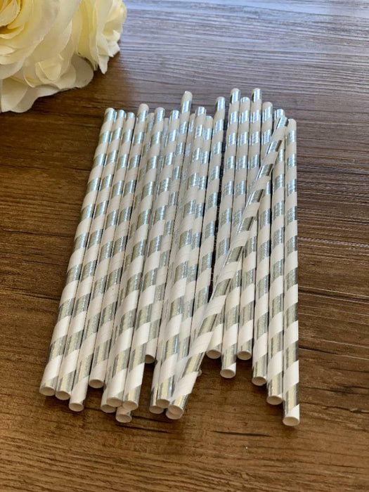 Drinking Paper Straws Food Safe Straw Birthday Party Wedding Rose Gold Blue Pink