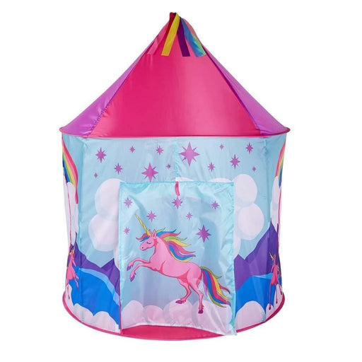 Kids Playhouse Unicorn Play Tent Pop Up Castle Princess Pink Blue Boys Girls