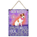 Jack Russel Dog Sign Metal Wall Door Hanging Dogs Sign Colourful Home Decor 27cm