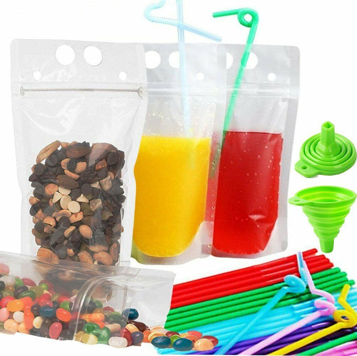 Pouch Bags Plastic Drink Bags Stand Up with Zipper Food Packaging Ice Frozen