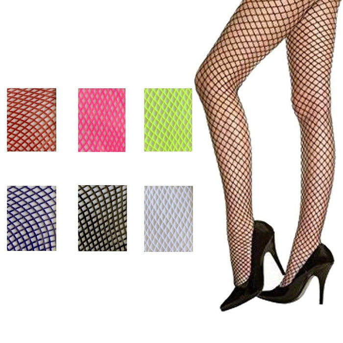 Women Fishnet Stockings Party Costume Dance Wear Neon Leggings 1980s 6 colour