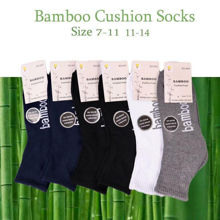 Bamboo Socks Ankle Low Cut Soft Cushion Work Sport Men s7-14 Black Navy White