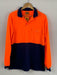 Hi Vis Safety Workwear Shirt Long Sleeve Polo Top Work Safety Yellow & Orange