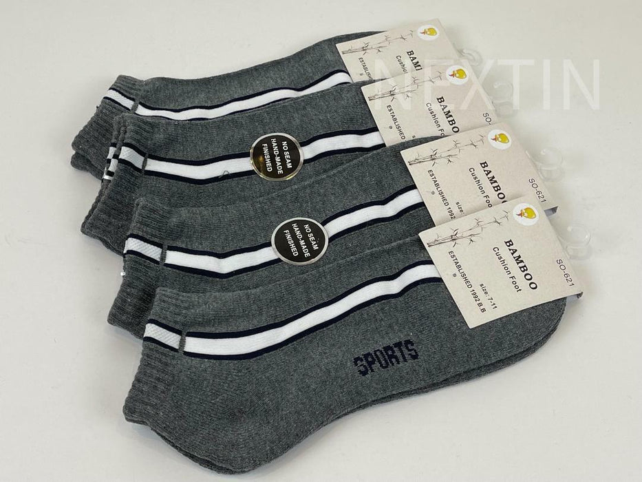 Bamboo Socks Ankle Low Cut Soft Cushion Work Sport Men s7-11 Black Navy White