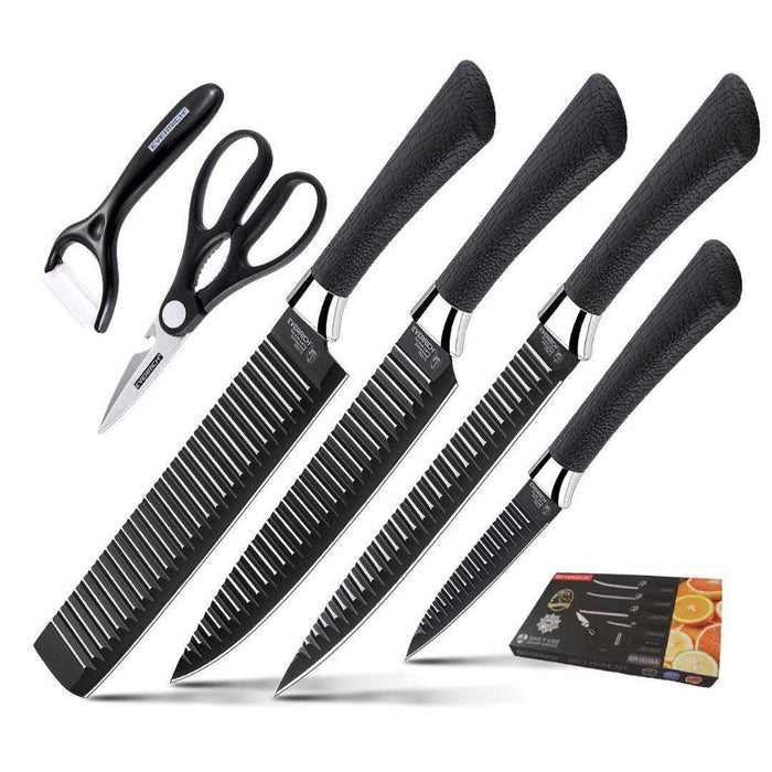 Kitchen Knife Set Everich Chef Knives Stainless Steel Nonstick 6 pieces Scissor