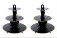 3-Tier Black Cupcake Stand Tower Cake Stand Holder Paper Cardboard Birthday