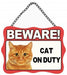 Dog Cat Metal Sign Beware of Dogs Guard Dog on Duty Warning Gate & Home Signs