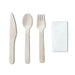 Disposable Wooden Cutlery & Napkin Set Bamboo Wood Fork Spoon Knife Bulk Buy