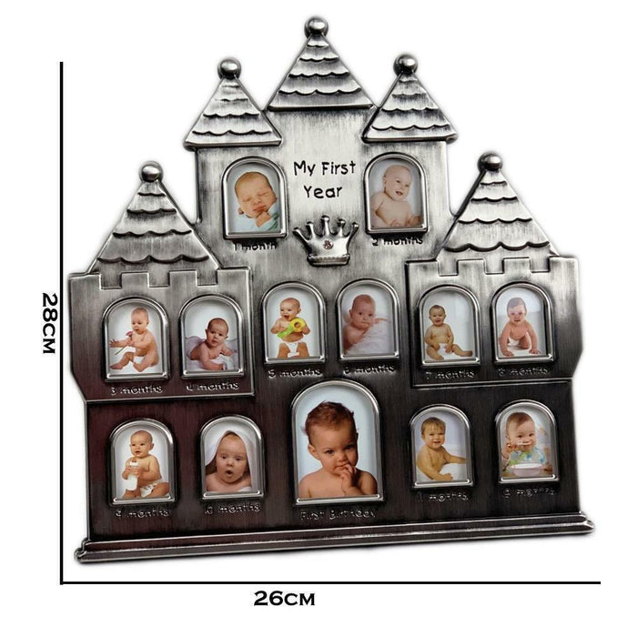 Baby's First Year Picture Photo Frame Castle Keepsake Newborn Baby Shower Gift