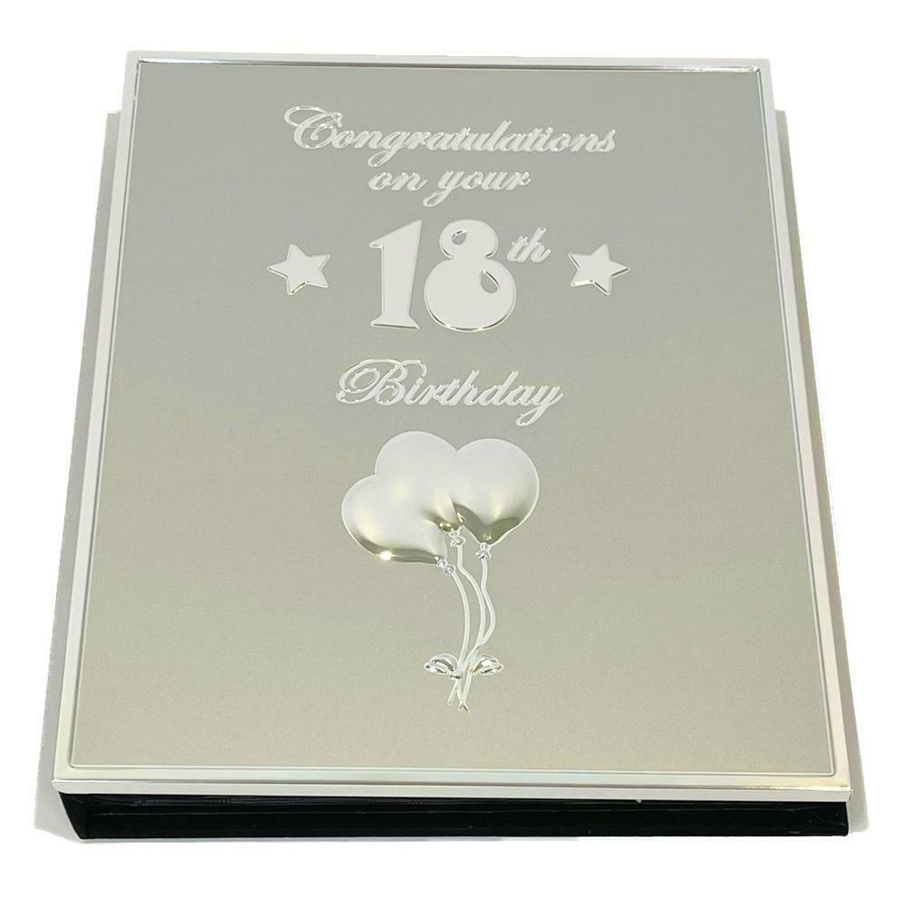 18th Birthday Photo Album hold 76 Photos Albums with Gift Box Front Metal Cover