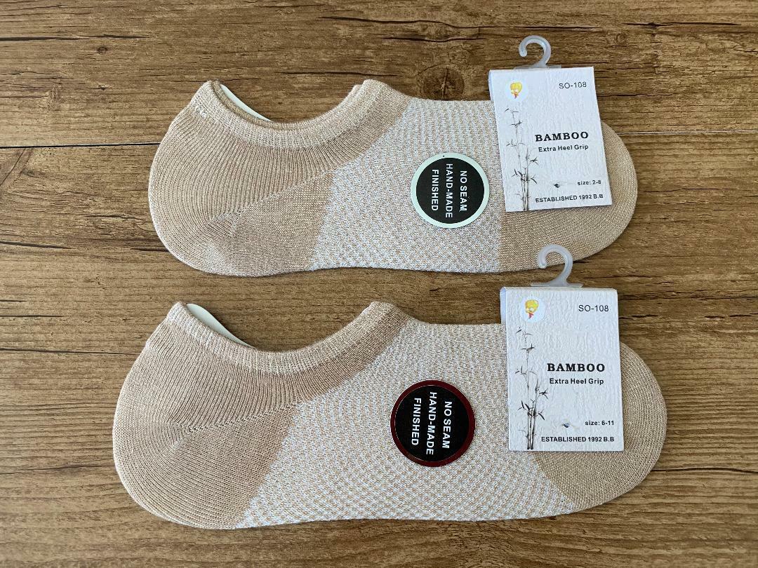 Bamboo Socks Low Cut No Show Sport Sock Men s7-14 Black White Beige