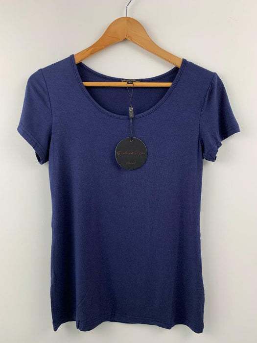 Caroline Morgan Short Sleeve Top Scoop Neck T-Shirts Basic Tee Tops Plain Colour