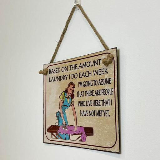 Laundry Room Metal Sign Funny Country Vintage Retro Tin Home Signs Wall Decor