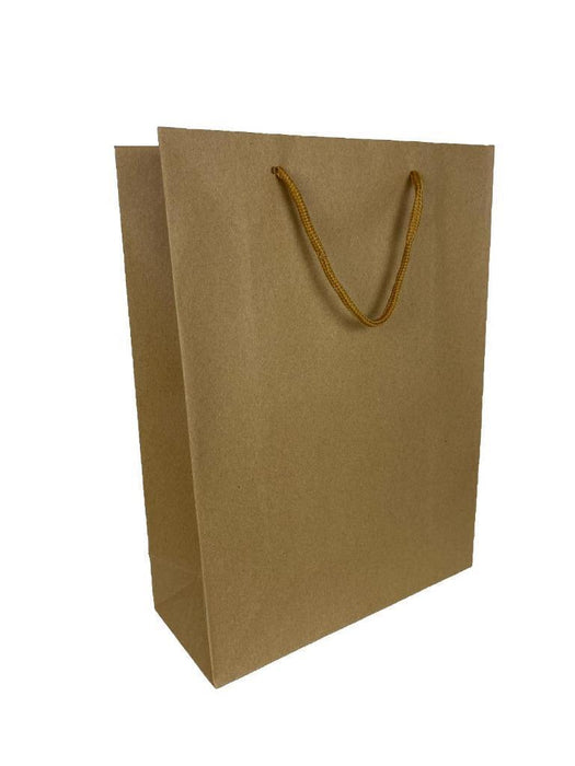 Paper Bags Gift Shopping Carry Craft Brown Bag with Handles Bulk size 33x24cm