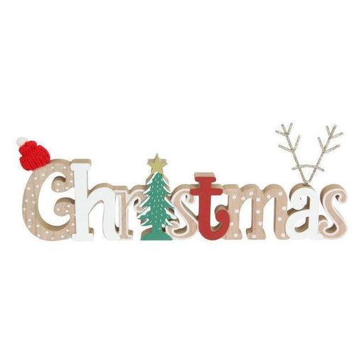 Christmas Table Sign Plaque Wood Xmas Hanging Home Sign Farmhouse Decor 40cm