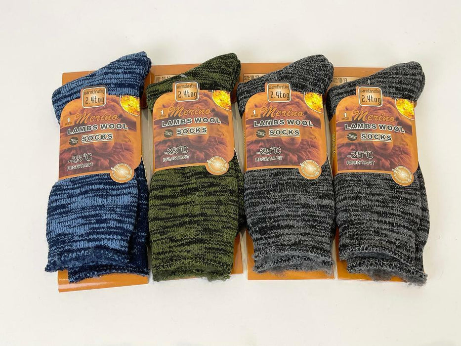 Warm Winter Socks Fur Thermal Sock Lamb Wool Merino Heated Sox Heavy Duty s10-13