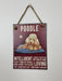 Poodle Dog Sign Metal Wall Door Hanging Dogs Sign Colourful Home Decor 27cm