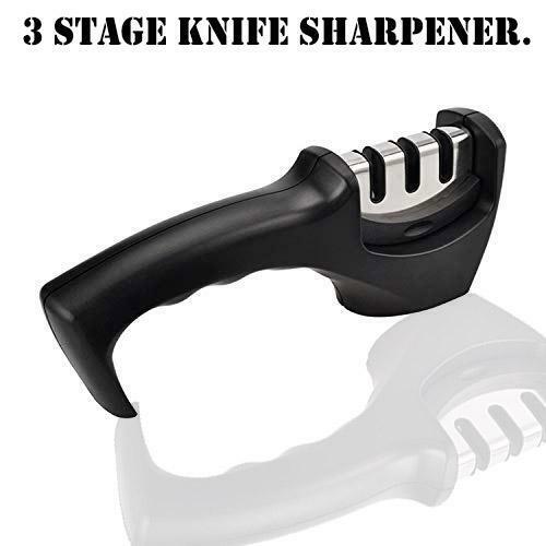 Knife Sharpener 3 Stage Kitchen Diamond Sharp Knives Scissor Sharpening Tool