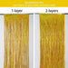 Gold Foil Curtain Sparkle Metallic Fringe Tinsel Backdrop Party Decorations