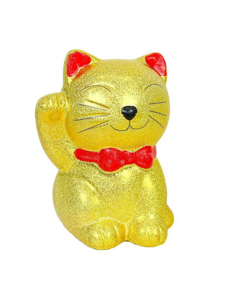 Lucky Cat Money Box Piggy Bank Coin Saving Gold Fortune Feng Shui Decor Novelty