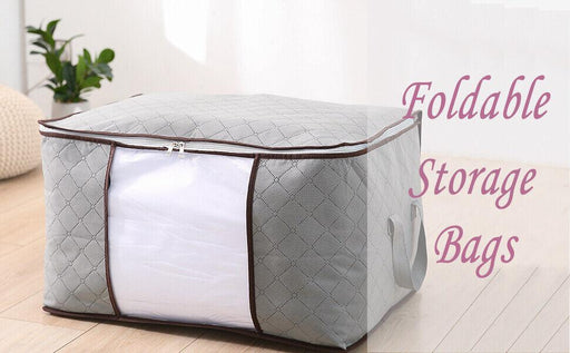 Large Clothes Storage Bags Quilt Blanket Storage Bins Foldable Closet Organiser