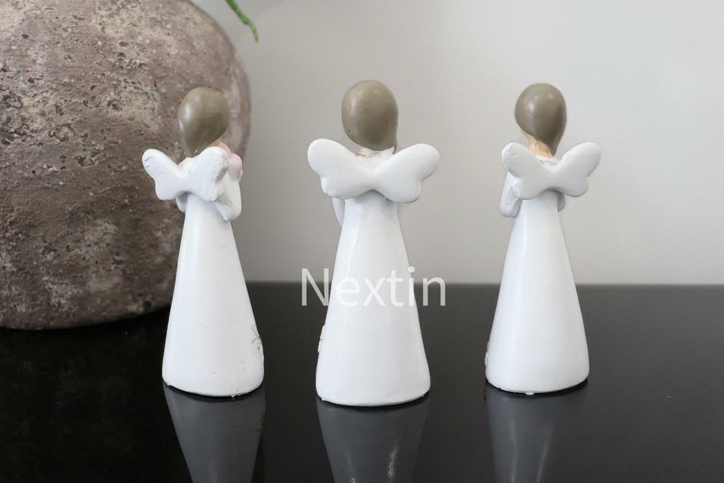 Angel Statue Inspirational Wording Wing Angles Religious Decor Figurine 12cm