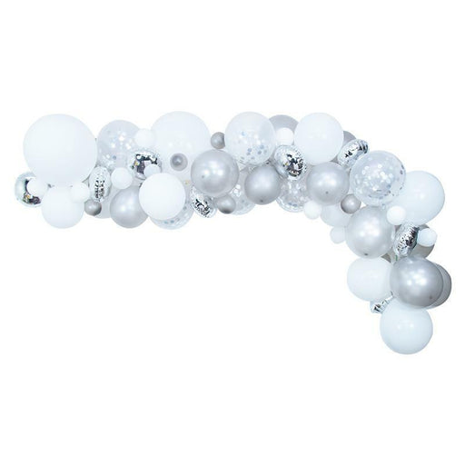 DIY White Silver Balloon Arch Garland kit Confetti Balloons Party Decorations