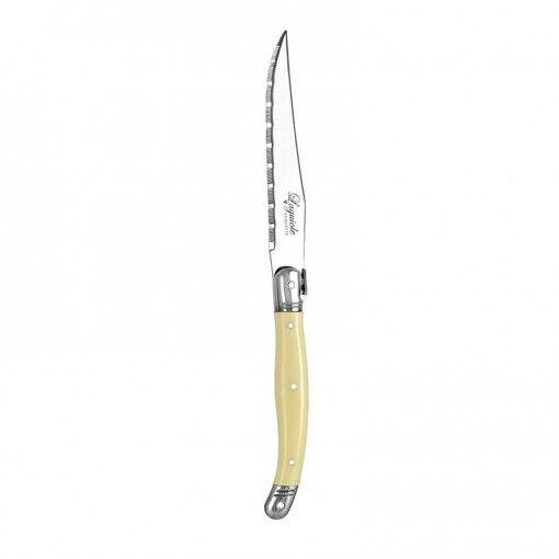 Laguiole Steak Knife Set Stainless Steel Blade with wooden Knives Block 6pc
