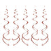 Birthday Decorations Set Rose Gold Confetti Balloons Hanging Swirls 25pcs