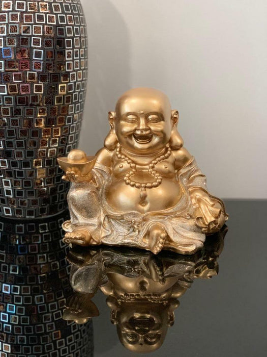 Laughing Buddha Statue Happy Money Lucky Fengshui Home Decor Figurine 19.5cm