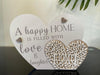 Happy Home Table Sign Plaque Wood Love Home Sign Tree of Life Farmhouse Decor