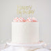 Happy Birthday Cake Topper Party Decorations Silver & Gold Rhinestones Glitter