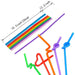 Flexible Plastic Drinking Straws Disposable Bendy Party Fancy Colourful Straws