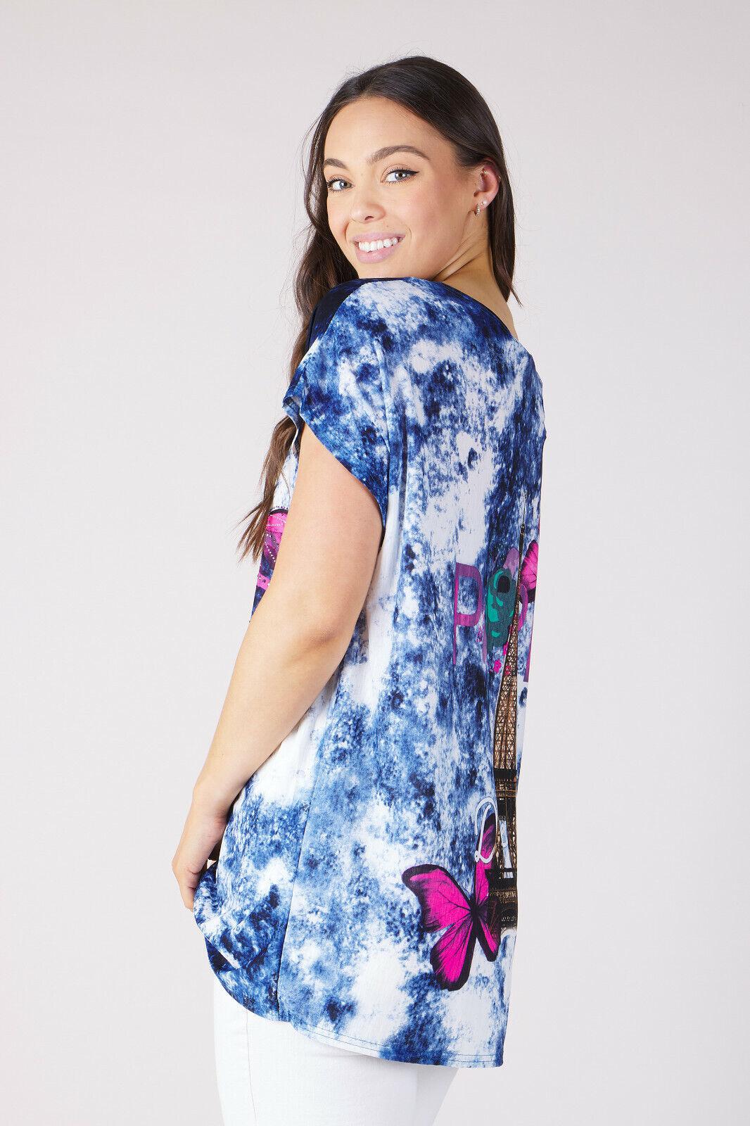 Caroline Morgan Women Casual Loose Tops Summer Floral Tiger Cat Dog Animals Top