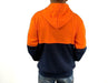 Hi Vis Safety Workwear Jacket Winter Work Hoodie Jumper Fleece Yellow Orange