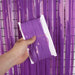 Party Backdrop Foil Curtain Fringe Tinsel Curtains Macaron Plastic Durable 2pcs