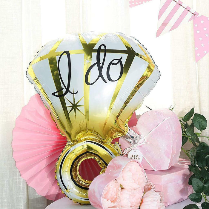 Big Ring Foil Balloon I do Balloons Gold Bridal Shower Decorations Wedding 70cm