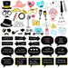 Wedding Photo Booth Props Kit Bridal Shower Bachelorette Party Supplies 52pc Set