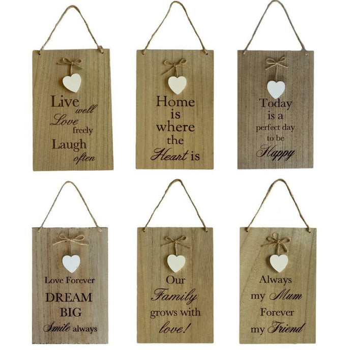 Wooden Home Signs Wall Decor Mum Mother Family Love Dream Country Sign Gift