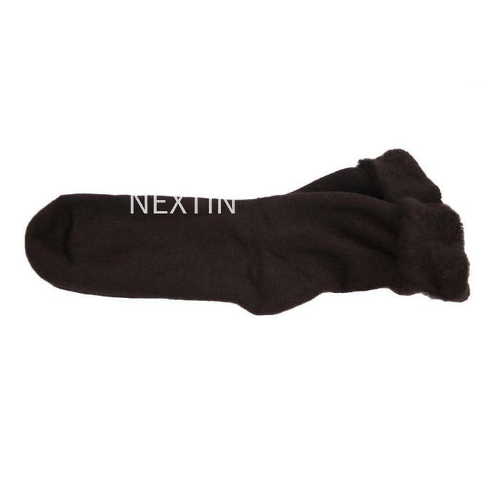 Bamboo Socks Thick Warm Winter Thermal Cushion Heavy Duty Soft Work Sock Black