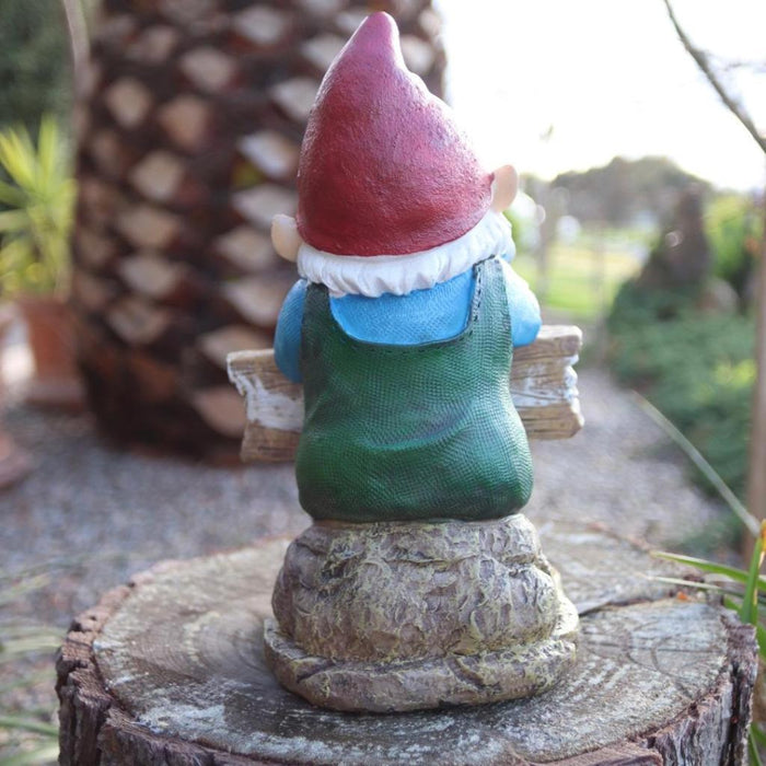 Garden Gnomes Statue Gnome Welcome Sign Fairy Garden Décor Figurine Ornaments