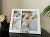 Mr & Mrs Wedding Photo Frame White Wood Picture Frame Newlywed Engagement gift